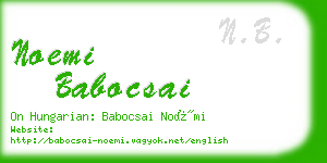 noemi babocsai business card